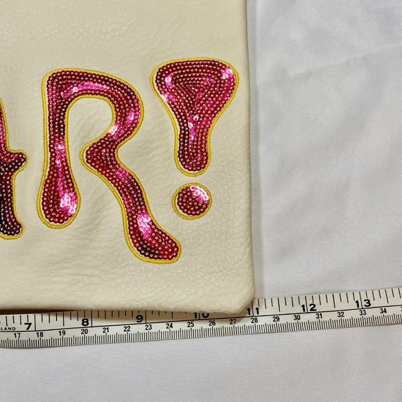 Killer Cool ROAR Tiger clawed Wristlet clutch Faux Leather and sequins. NWT - Picture 4 of 8